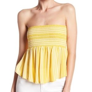 Strapless Smocked Blouse